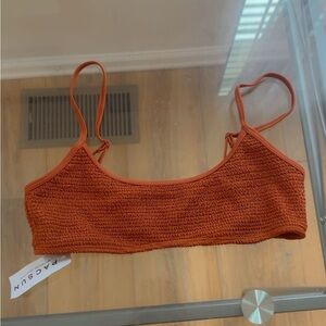 Pacsun Rust Textured Women's Bikini Top